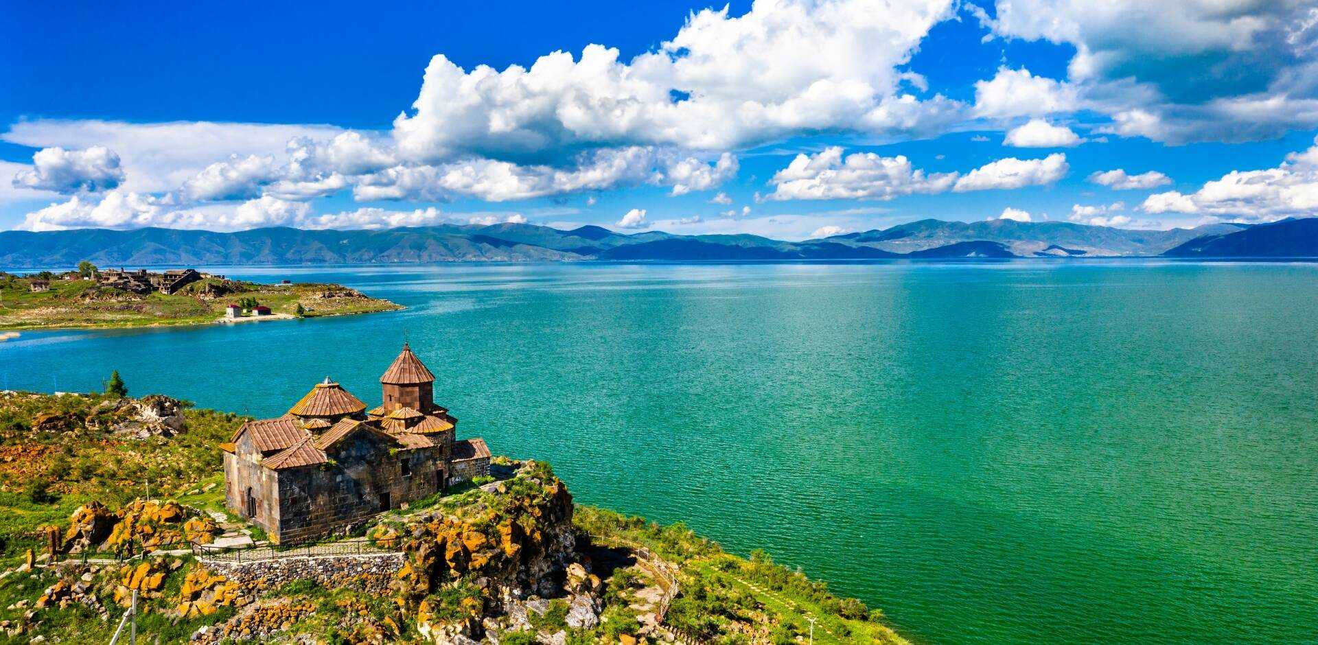 Lake Sevan, one of the world's largest high-altitude lakes, Armenia