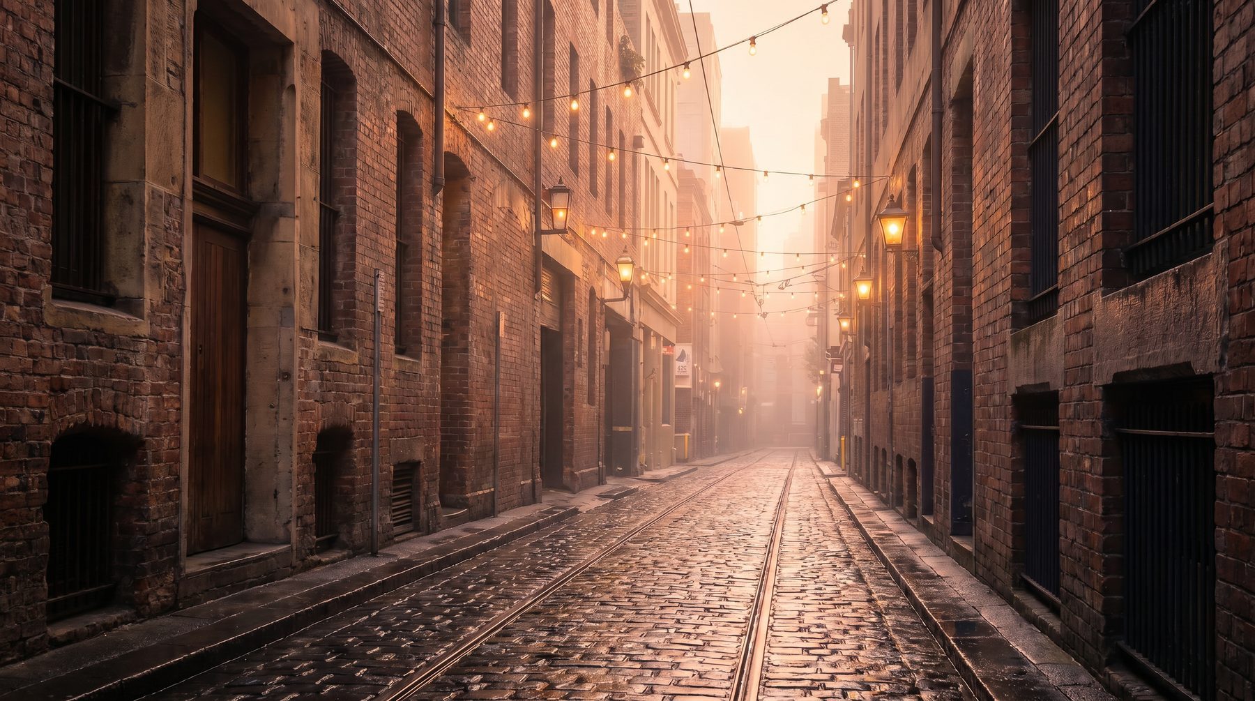 Melbourne laneway after rain — Australia