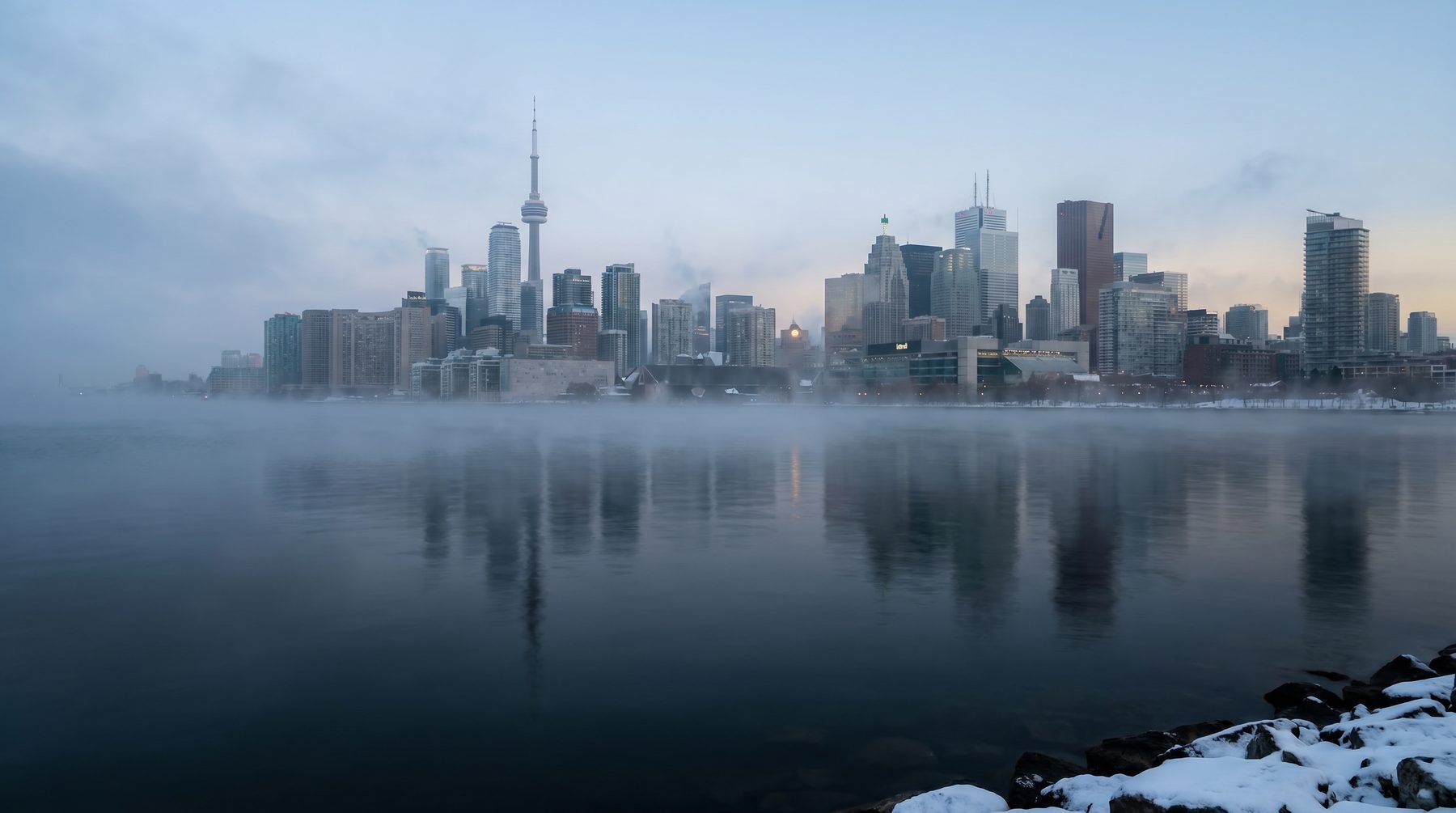 Toronto skyline across Lake Ontario — Canada