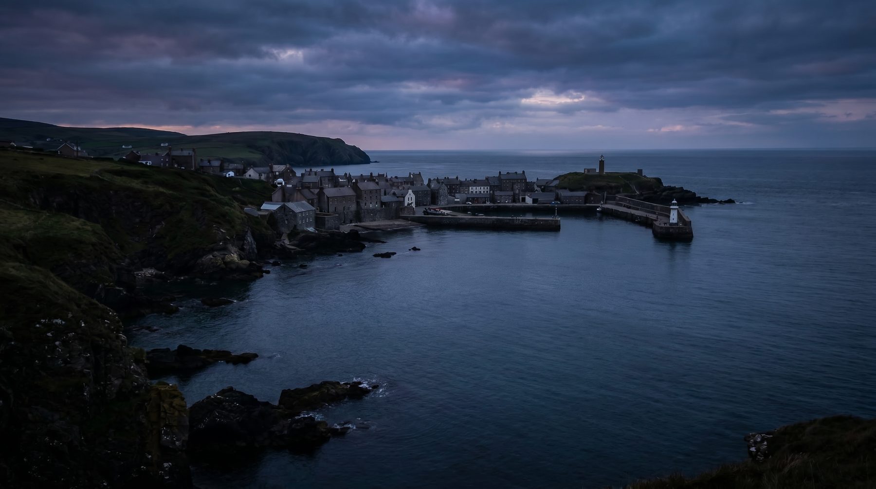 Port Erin bay at twilight — Isle of Man
