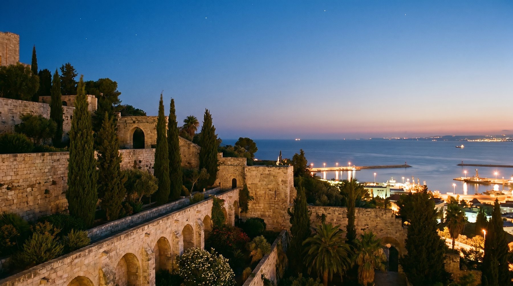 Haifa hillside and Mediterranean bay — Israel