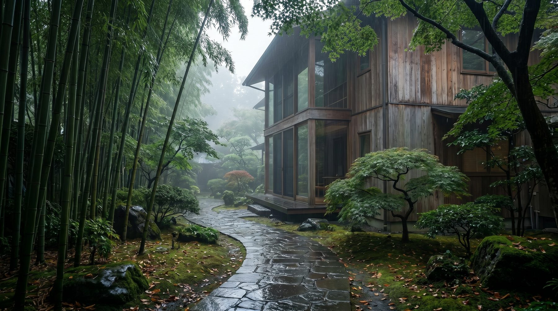 Tokyo residential garden and timber house — Japan