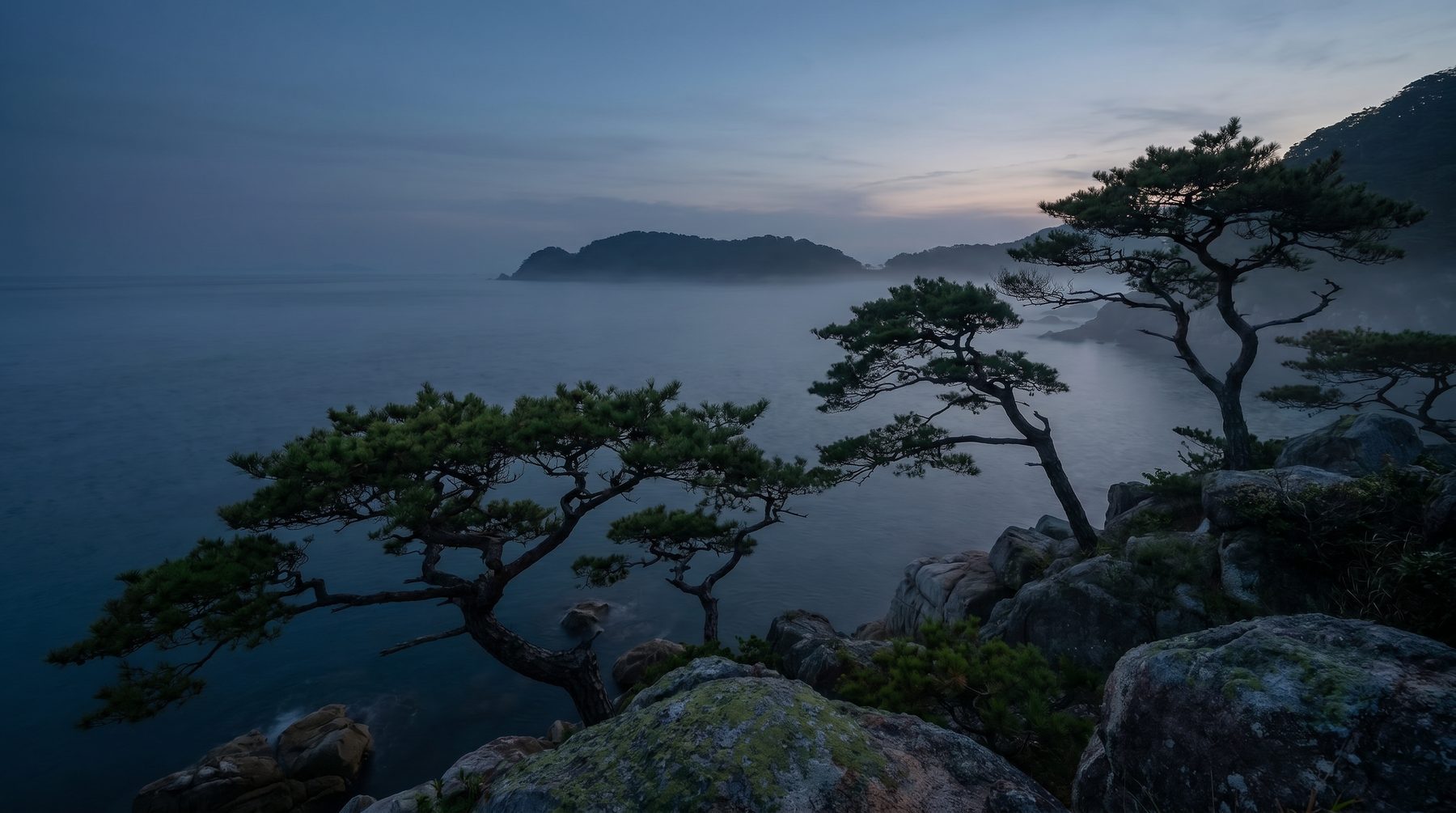 Quiet coastal Japan at twilight — Japan