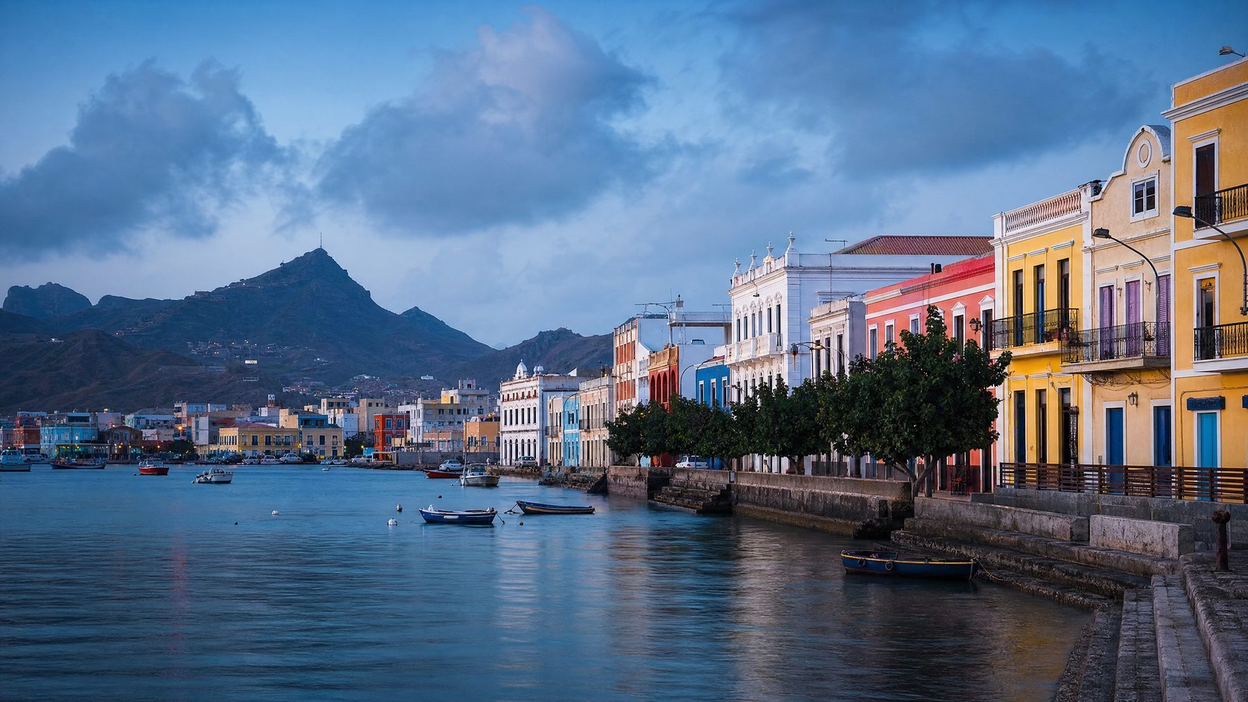 Mindelo harbour and São Vicente colonial waterfront