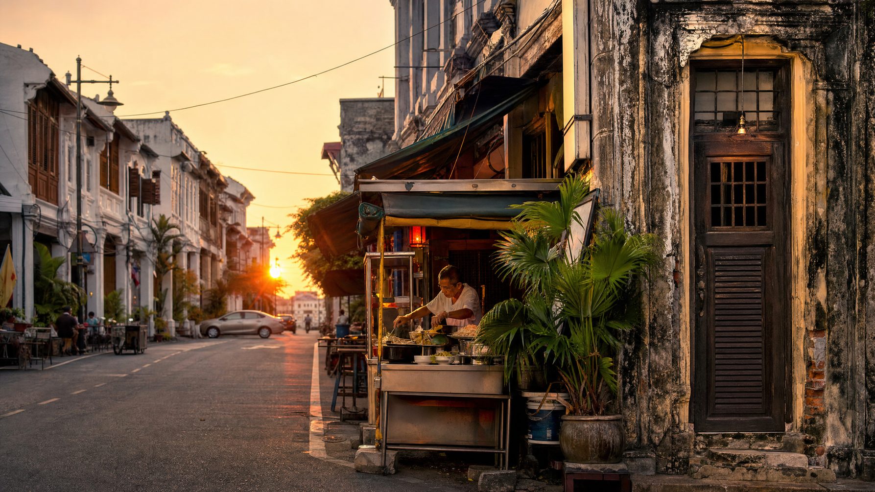 George Town heritage street in Penang, Malaysia