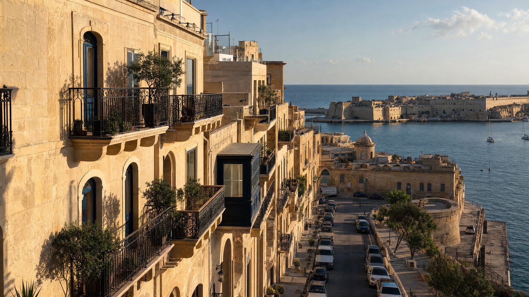 Maltese harbour property and limestone residences