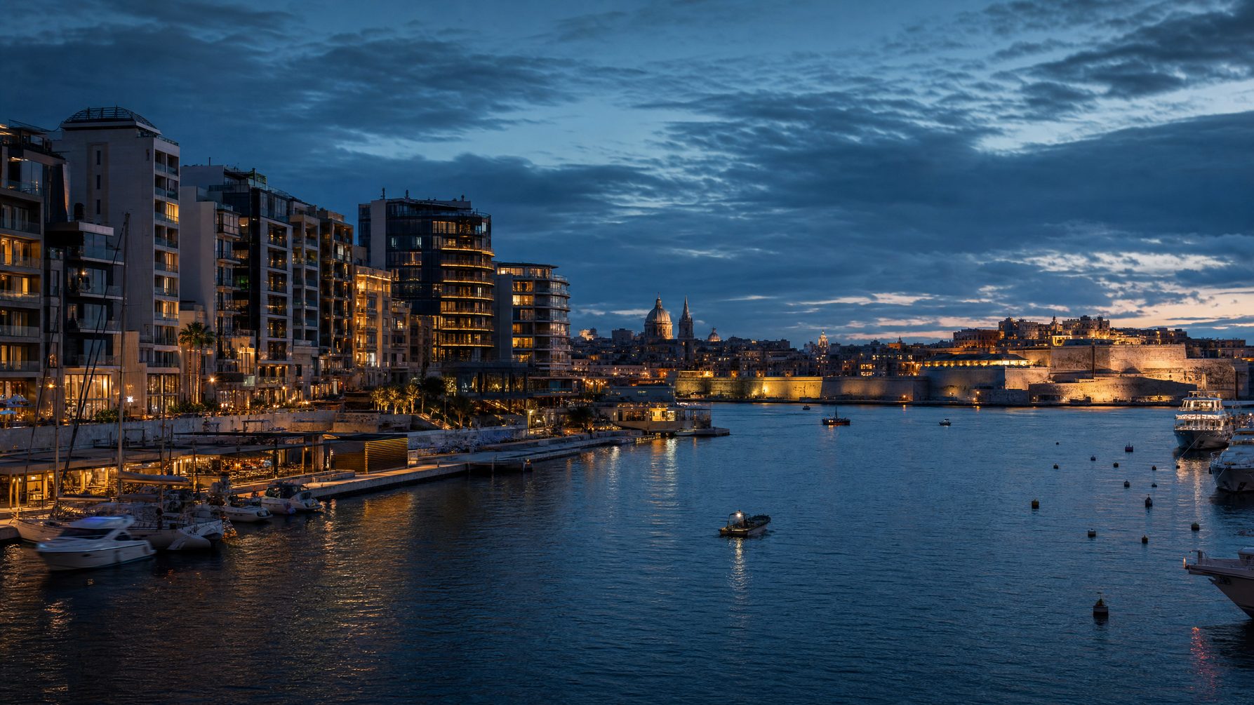 Sliema and St. Julian waterfront financial district