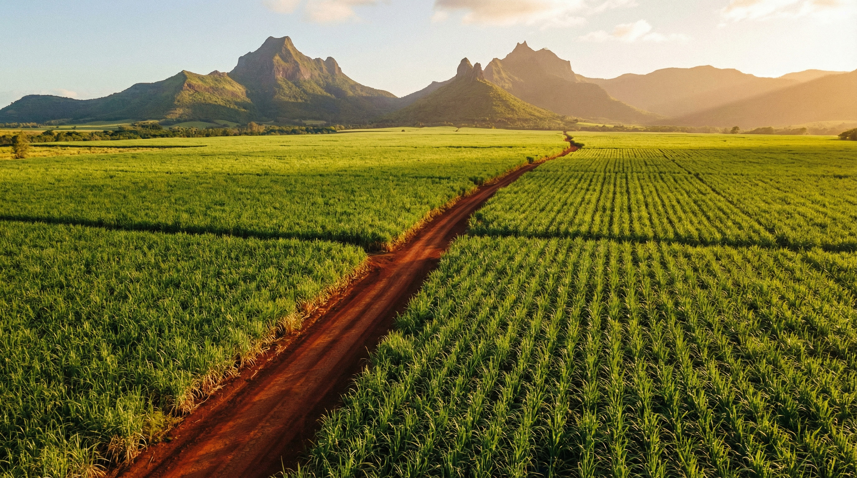 Sugar cane fields in Mauritius